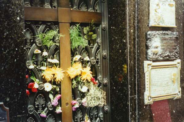 Eva Peron's mausoleum in Buenos Aires' Recoleta cemetery