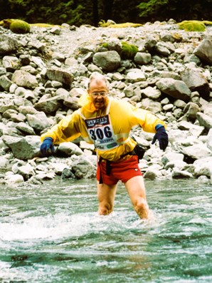 C-to-C-037: Nigel crossing a river.