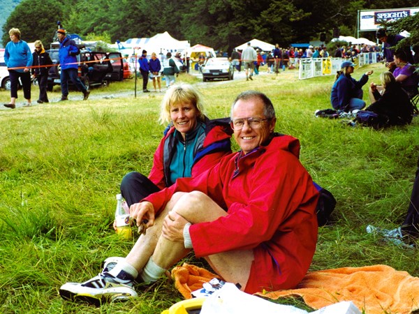 C-to-C-042: With Annette after the mountain run.