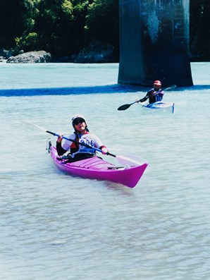C-to-C-054: Finishing the kayaking section.