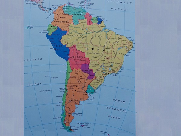 Map of South America